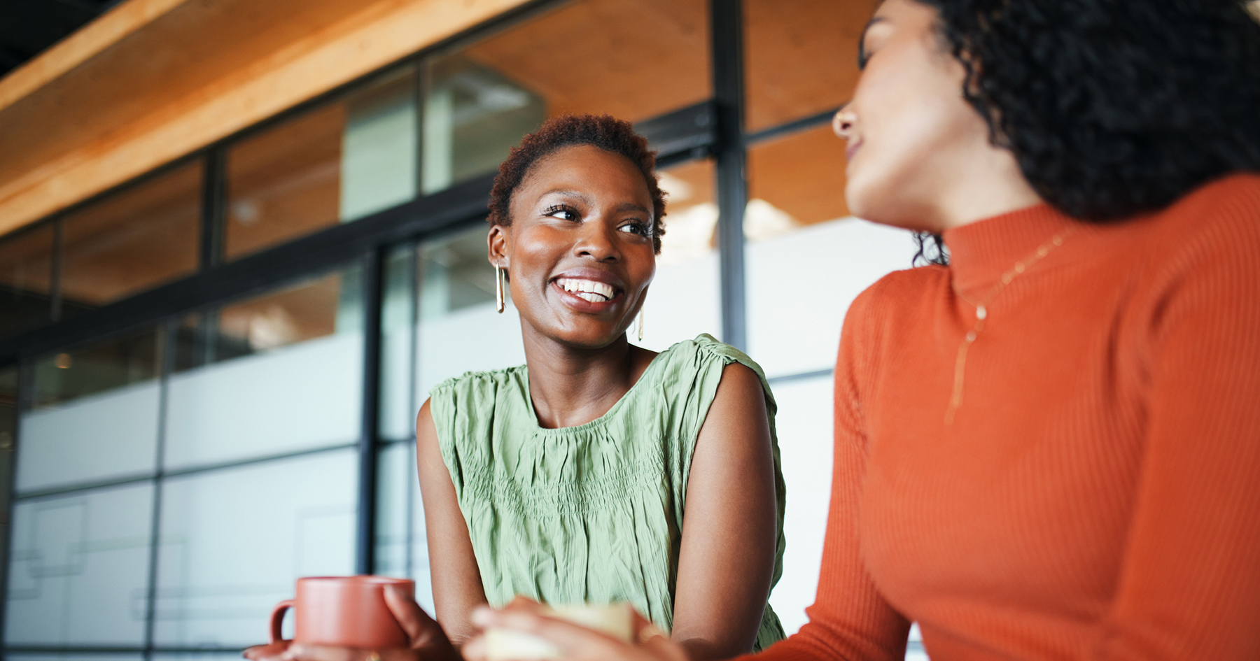 Woman hugging a friend
